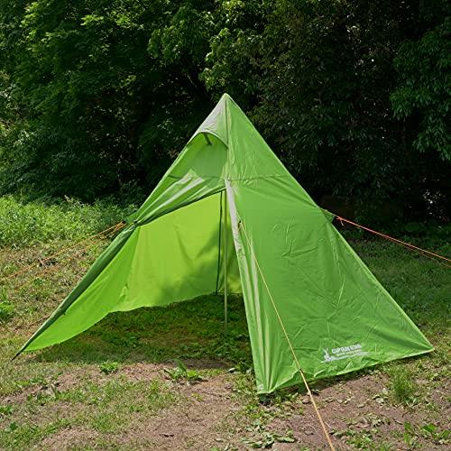 [Amazon.co.jp Exclusive] Captain Stag Tent, One-Pole Tent, Tipi Hexagon 300UV, 3-4 Person, Green, UA-60