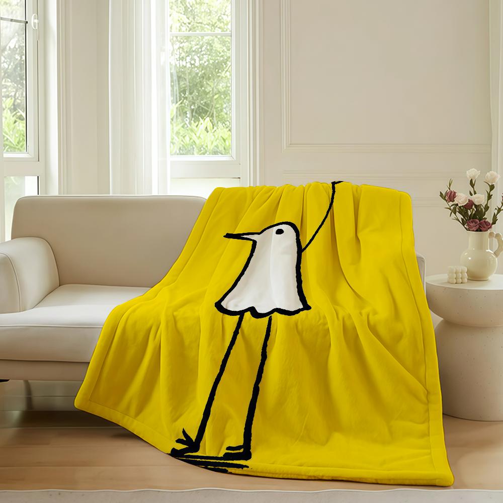 Cartoon Goodnight Punpun Blanket For Sofa Office Bed Plane Travel Sleep Read Relax Camping Soft And Warm