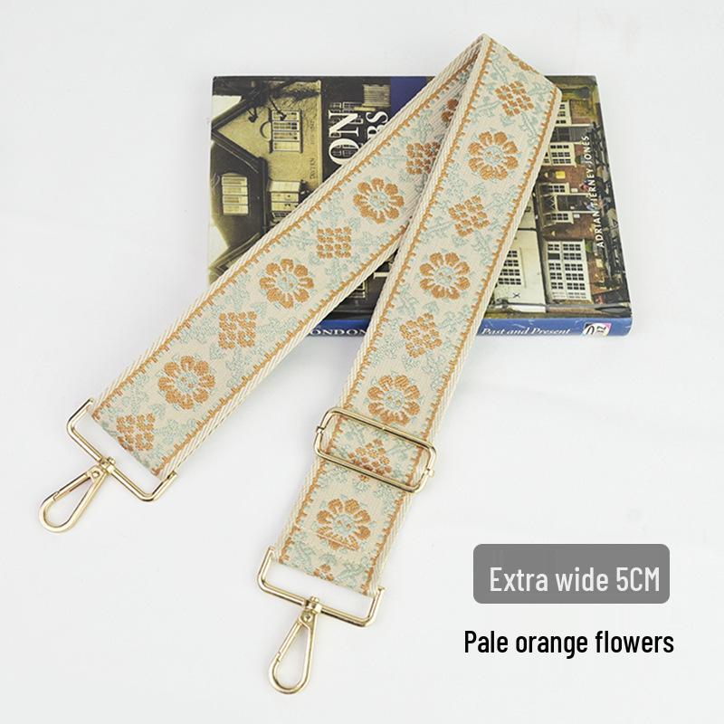 Nastavitelný Barevný Plátěný Popruh na Tašku - Široký, Protiskluzový Náhradní Crossbody Popruh pro Dámské Tašky