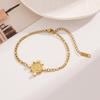 Ying Tai Retro Queen Head 18K Gold-Plated Stainless Steel Bracelet for Women