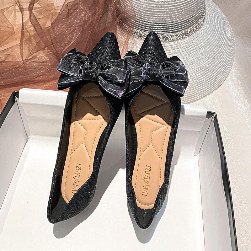 

Мода Корейский стиль кружево бант женские балетки пайетки тканевая рабочая обувь увеличивающие рост мокасины женские слипоны лоферы большой размер 34-43 5 чёрный