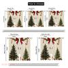 2pcs,2D Plane Printing Curtain Fabric Christmas Decorations Holiday Festive (2) Durable 100% Polyester Fabric (without Rod)