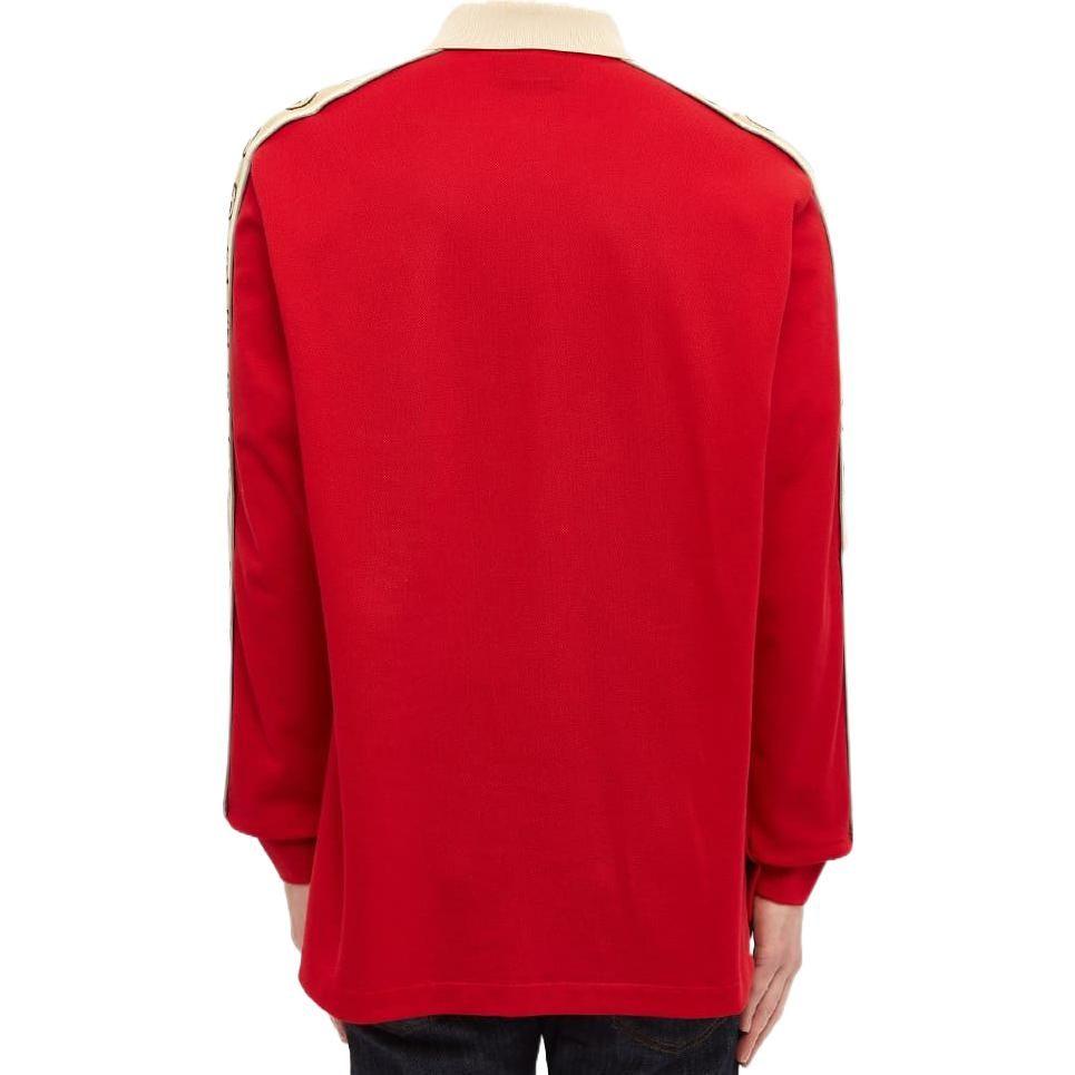 Gucci Polo Shirts Men's Red Polo Collar Moderate Straight Fit 598955-XJB0Q-6057