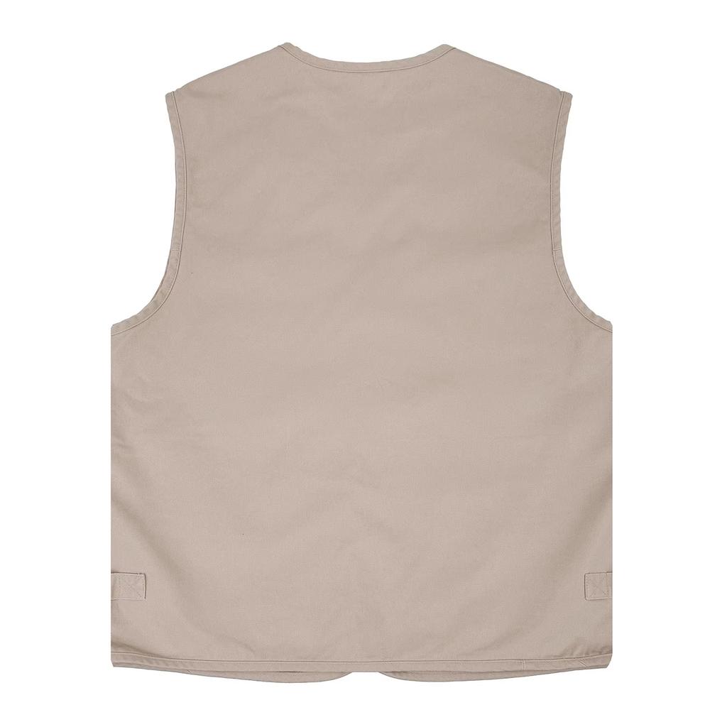 Herren Ärmellose Jacke 100% Baumwolle Weste für Männer Mehrfachtaschen Westen Outdoor Angeln Fotografie Pferdeclip Freizeitkleidung