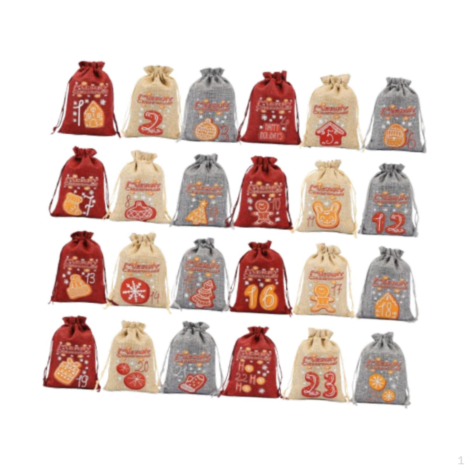 

Набор из 24 рождественских подарочных пакетов, маленькие пакетики для конфет на праздничные случаи Style C