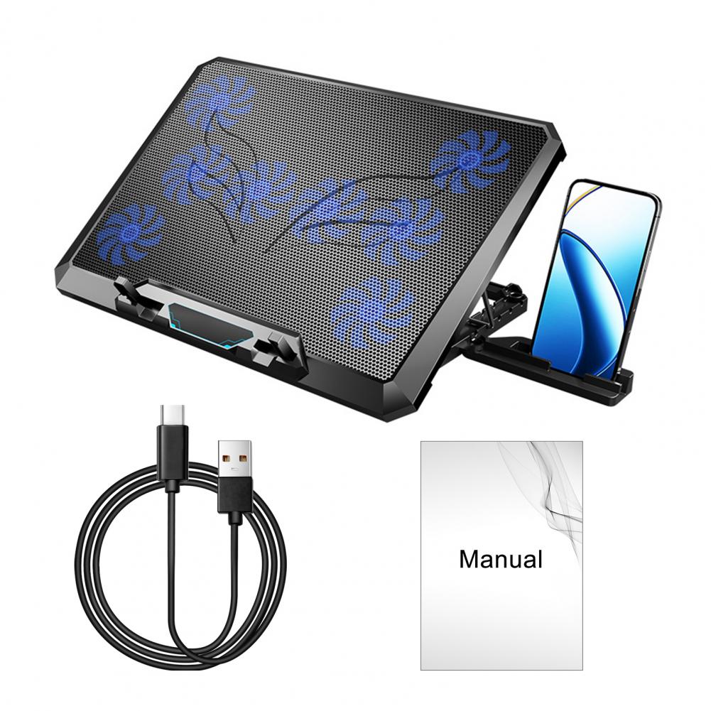 

Mesh Design Laptop Cooler Adjustable Laptop Pad with 8 Fans for Strong Airflow Low Noise Usb Powered Stand for Notebook Cooler