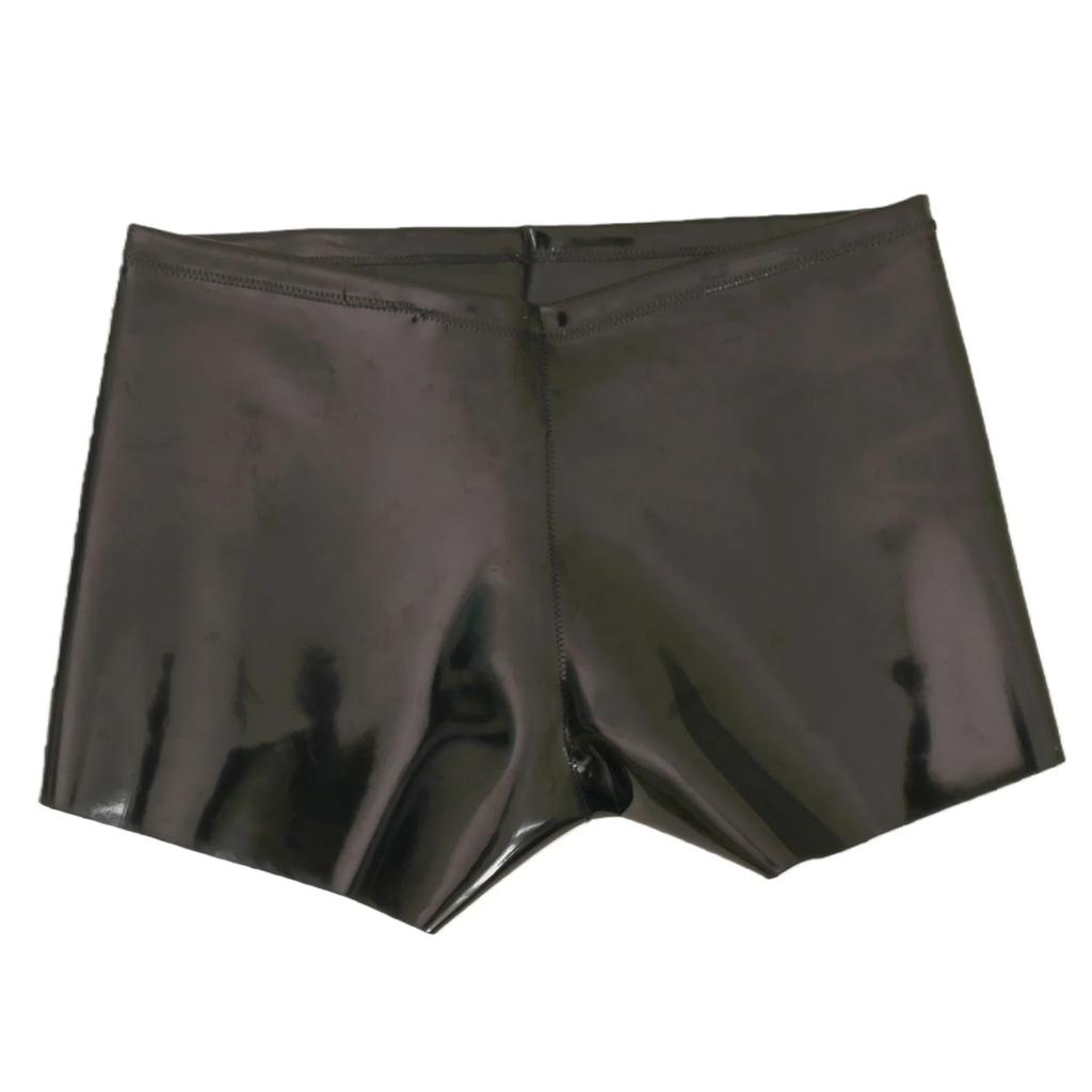 Sexy Cloth Latex Pvc Shiny Boxer Men'S Fashion Underwear Tigth Lingeries Pu Leather Man Underpants Stage Club Panties Male