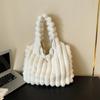 Solid Color Plush Handbag Korean Style Plush Shoulder Bag Kawaii Plush Tote Bag  Female/Girls