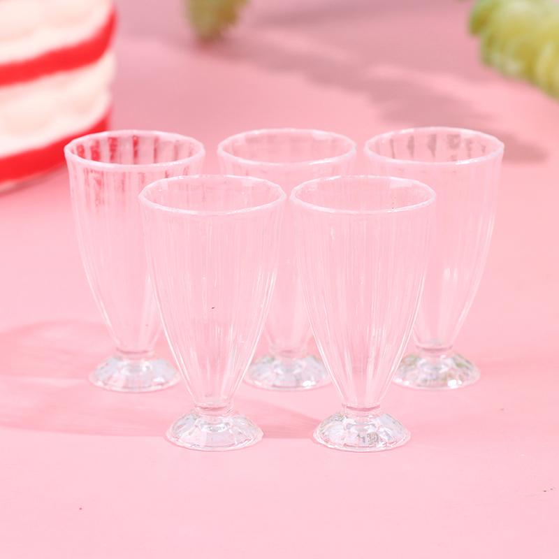 1:12 Miniature Food DIY Craft For Dollhouse Mini Ceramics Dessert Pan Cake Stand Fruit Tray Glass Red Wine Cup Doll Kitchen Toys