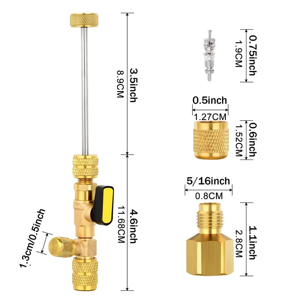 R410A R22 R404C  Double Head Valve Core Installation Tools Tool Consumables and Accessories-Valve Core Remover Installer Tool