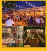 G40 Solar Dimmable LED String Lights for Camping and Courtyard Decoration, Waterproof Large Round Balls