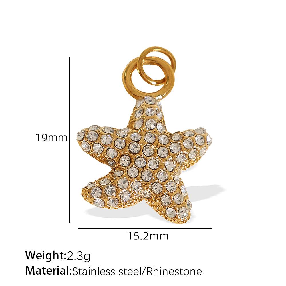 Exquisite Diy Diverse Diamond Pendant Accessories Stainless Steel Gold Plated Versatile Pendant Collection