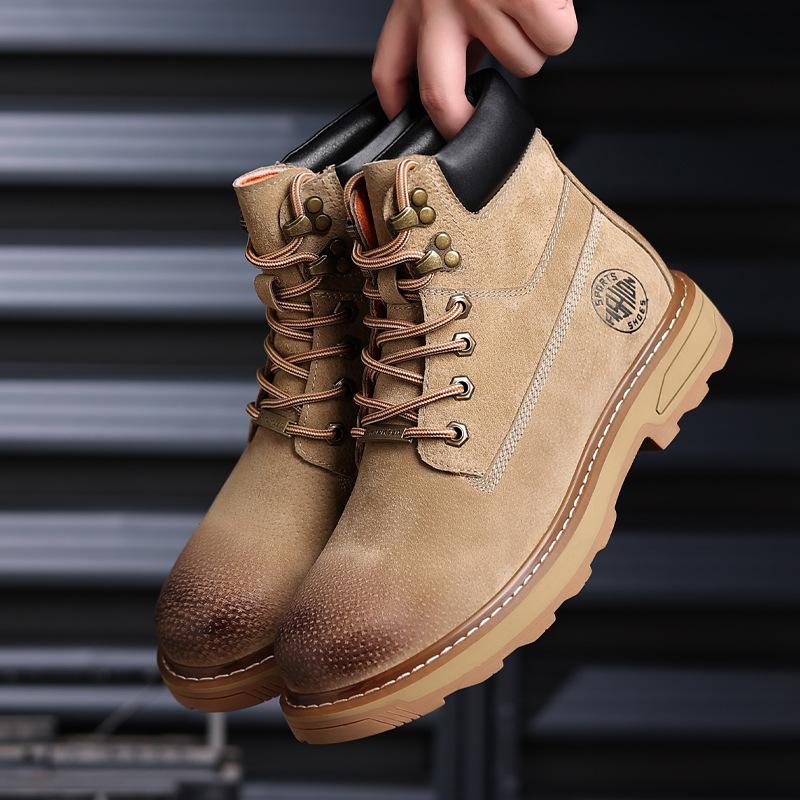 Осенние и зимние ботинки martin мужская обувь с высоким берцем универсальные ботинки в британском стиле уличные рабочие ботинки мужские зимние ботинки мужские ботинки средней высоты 38 4379₽