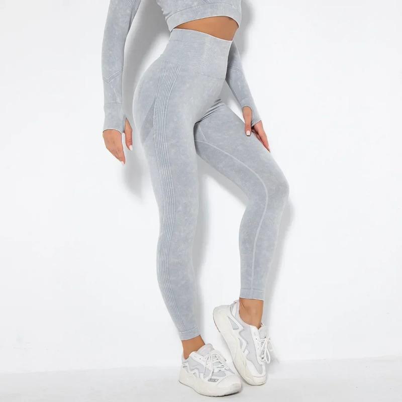 Pantaloni de yoga subțiri, solidi, fără sudură, Pantaloni de modă pentru femei, jambiere cu talie înaltă, pantaloni de yoga tricotati, pantaloni de fitness sport 30187