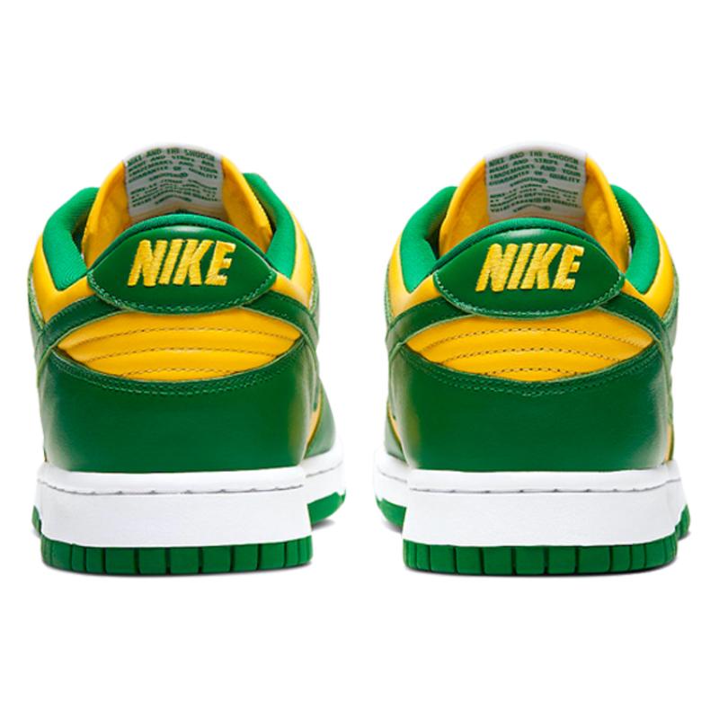 Nike Dunk Brazil Fashion Trend Low-top Skate Shoes Unisex Brazil Yellow and Green CU1727-700
