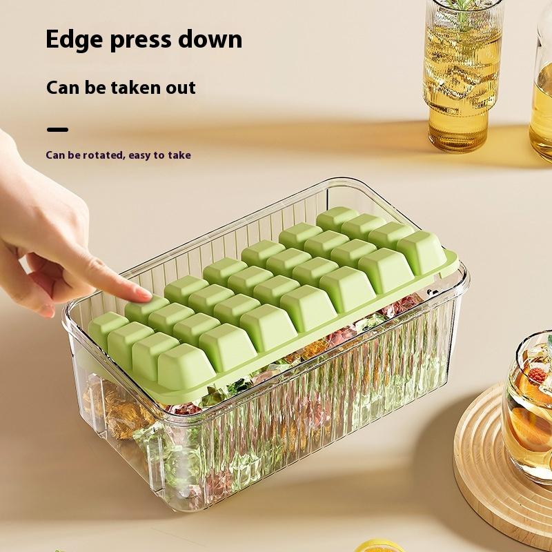 Press-to-Release Ice Cube Tray Food Grade Large Capacity for Home Freezer Storage Box for Perfect Ice Blocks Ice Cube Gadget