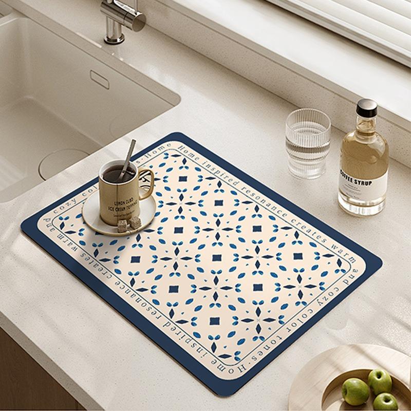 

Богемный коврик для сушки посуды Простой коврик для сушки посуды Линейный коврик для сушки посуды Кухонные аксессуары Подставка под чашку Подставка под тарелку Подставка под тарелку для стола 20x30cm