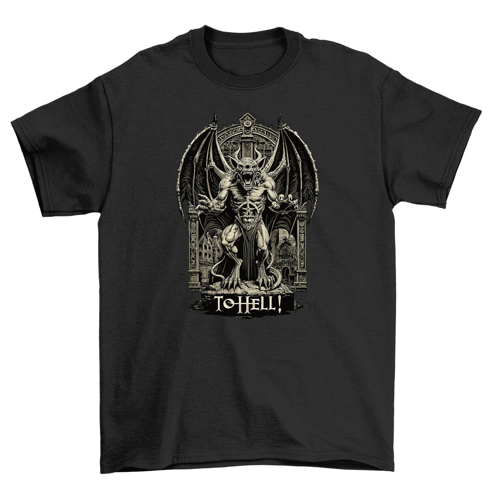 

Gothic_100 Men s Funny Demon Throne T-Shirt Mens Womens Tees Top - Summon Your Dark Side in Style! Be XL