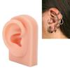 Silicone Ear Model Soft Flexible Right Ear Reusable Human Ear Model for Ear Piercing Training And Ea