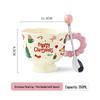 Personalized Christmas Ceramic Mug with Lid and Spoon - Creative Cartoon Design, Perfect for Halloween Gifts