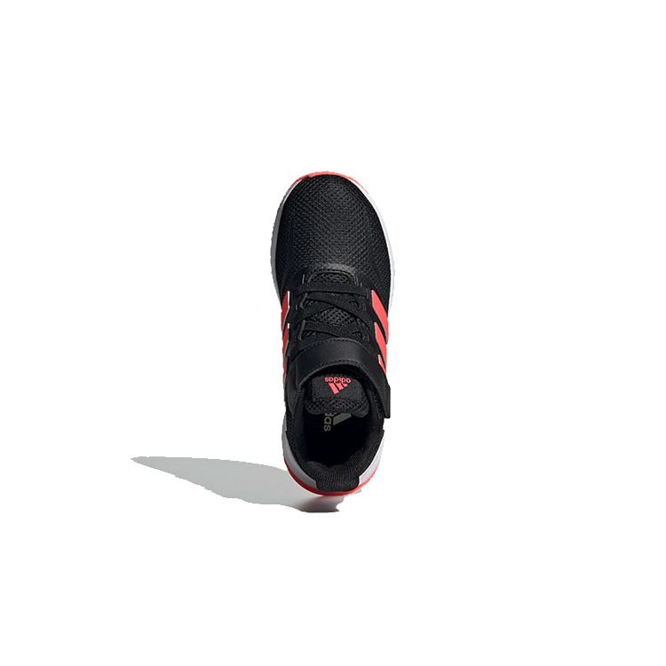 Adidas Neo Runfalcon 1.0 Synthetic Leather Fashion Woven Breathable Low-Top Running Shoes Kids Sneakers Black Red FW5138