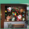 Christmas Static Electricity Stickers With Santa Claus Reindeer Design Snowman