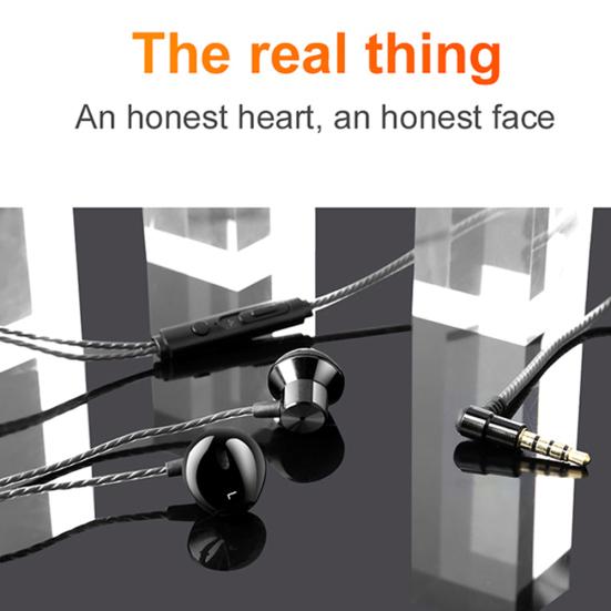 F13 Type-C/3.5mm Plug Ergonomic In-Ear Wired Earphones Bass Headset for Phone PC