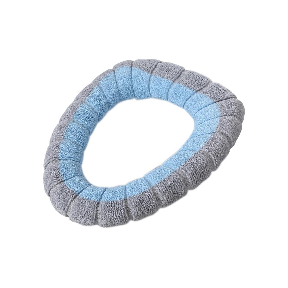 1pc Toilet Seat Cover Bathroom Soft Thicker Warmer Stretchable Washable Cloth Toilet Seat Cover Pads