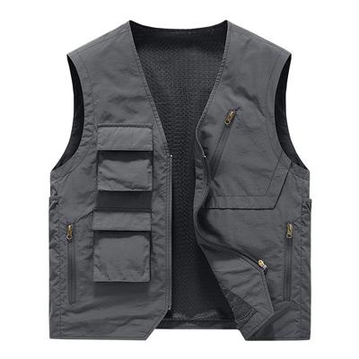 Work Vest Multi-pocket Men's Outdoor Fishing Photography Vest Spring and Autumn Loose Vest