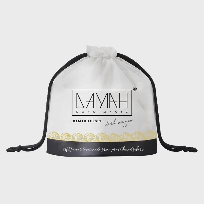 Dual-Use DAMAh Black Magic Soft Face Towel - Thick, Disposable, Wet & Dry Cleansing Non-Woven Towel