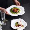 Creative White Ceramic Flower Plates Hotel Restaurant Tableware Modern Irregular White Porcelain Dinner Plates Kitchen Utensils