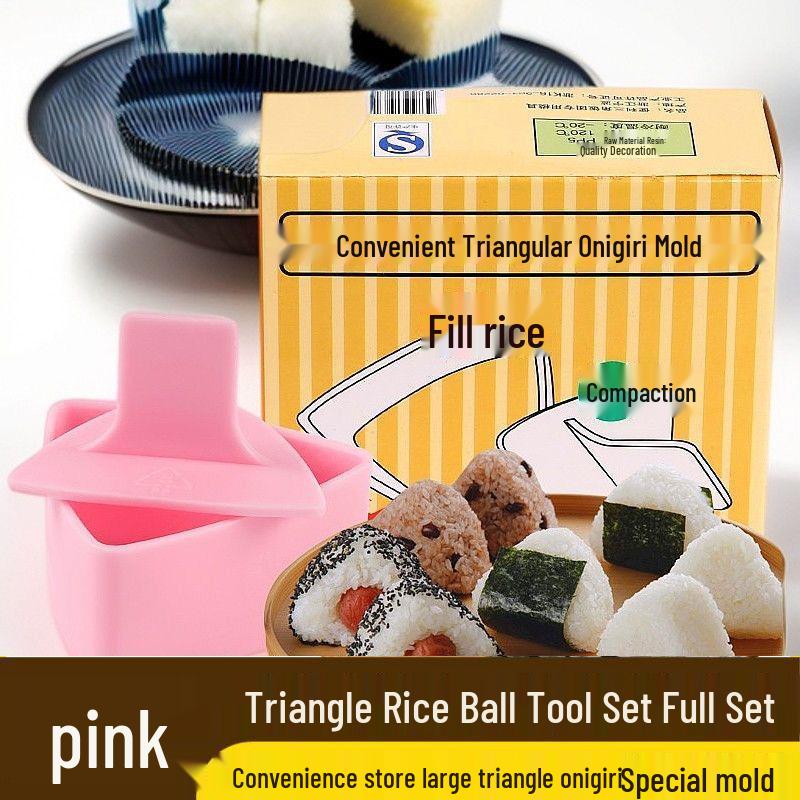 

Japanese Triangle Rice Ball Mold for Kids - Sushi & Seaweed Bento Tool Bagged