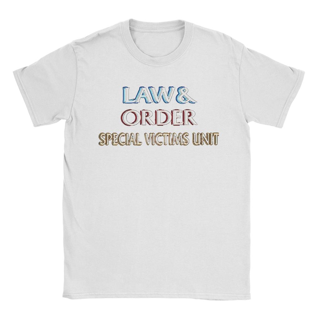 Logo Law And Order Graphic Printed T Shirts for Unisex Women Pure Cotton Tee Shirt Clothing
