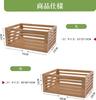 Bamboo Storage Boxes, Wooden Boxes, Medium and Large, Set of 2, Stylish, for Small Items, Fruit, Books, Clothes, Condiments, Kitchen, Bookcase, Clothe