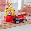 Hape Wooden Level Crossing Alarm Toy 12.6x12.5x9cm for Ages 3 and Up