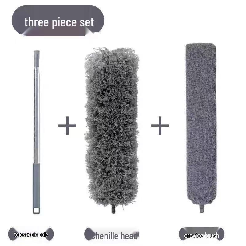 Flexible Electrostatic Chenille Duster with Bendable Brush