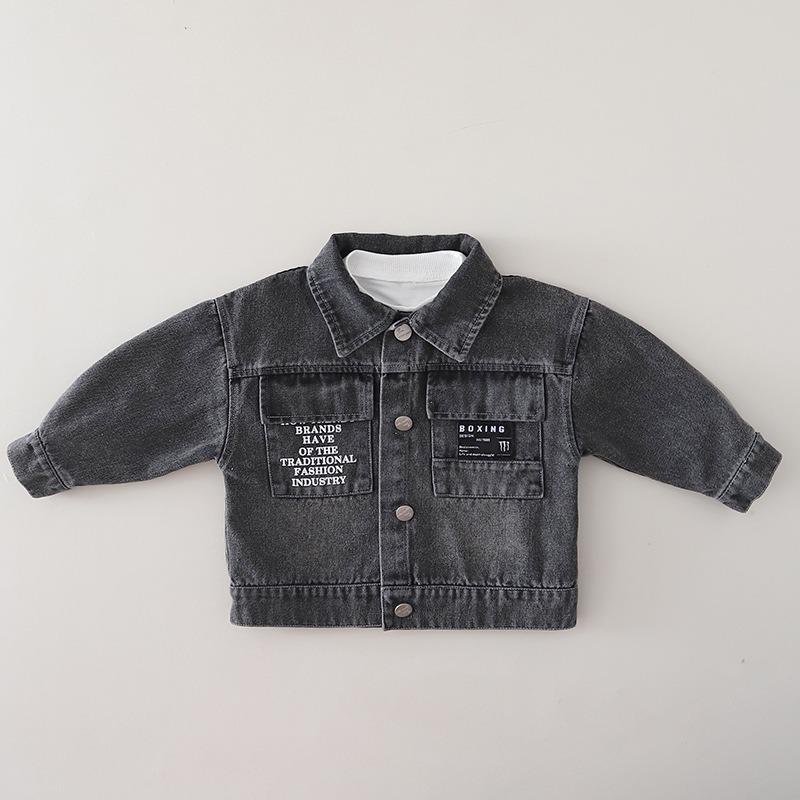 Set di tre pezzi alla moda in denim con cappuccio per bambini: Elegante Outfit Primavera/Autunno per Neonati Maschi 2026