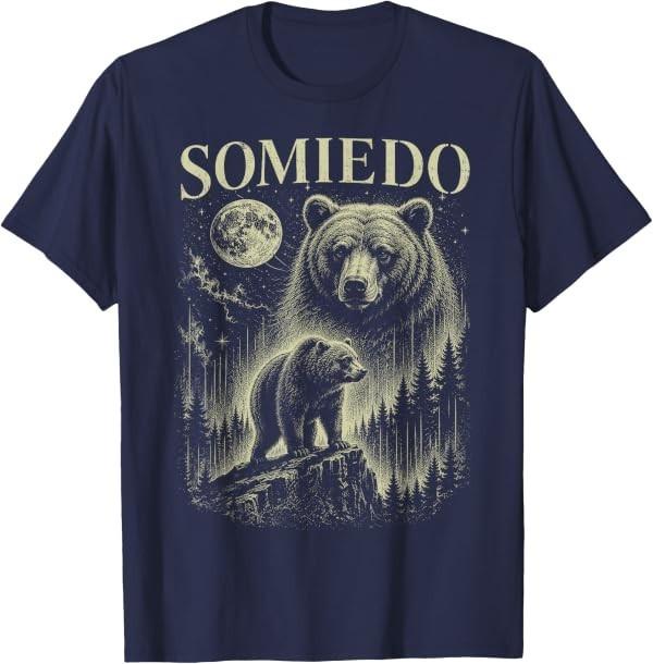 Camiseta Divertida Somiedo Urso Amante de Animais Urso