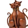 Paar Katzenfiguren Tierstatue Heimdeko Sammlung Harz Katzen Skulptur für Schreibtisch Bücherregal Schlafzimmer Einweihungsgeschenk