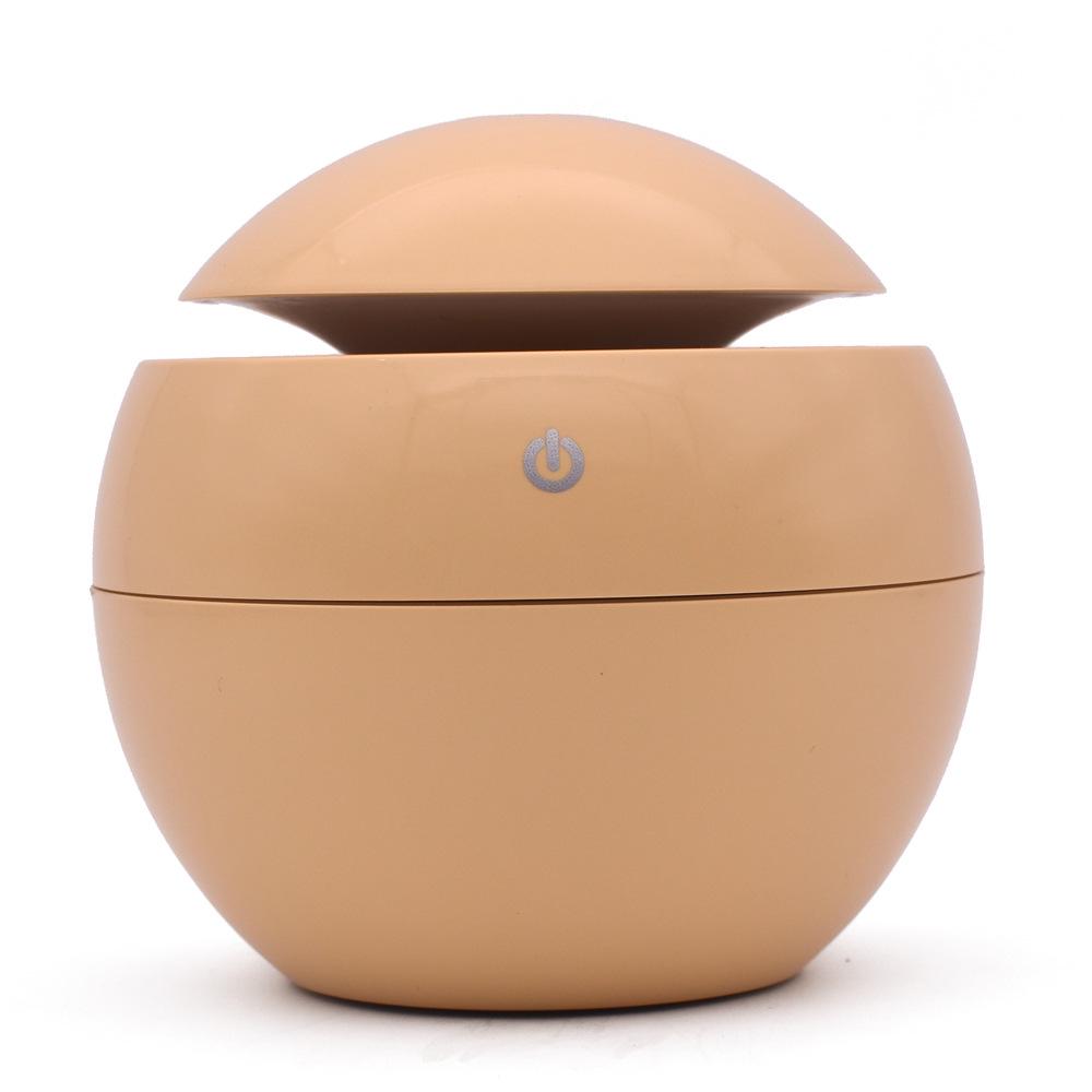 USB Mini Wooden Grain Spherical Air Humidifier & Seven-Color Aroma Diffuser Gift.