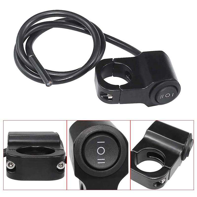 7/8" 22mm Aluminum Alloy Motorcycle Headlight ON/OFF Switch Handlebar Connector Waterproof Fog Spotlight Switch Moto Accessories