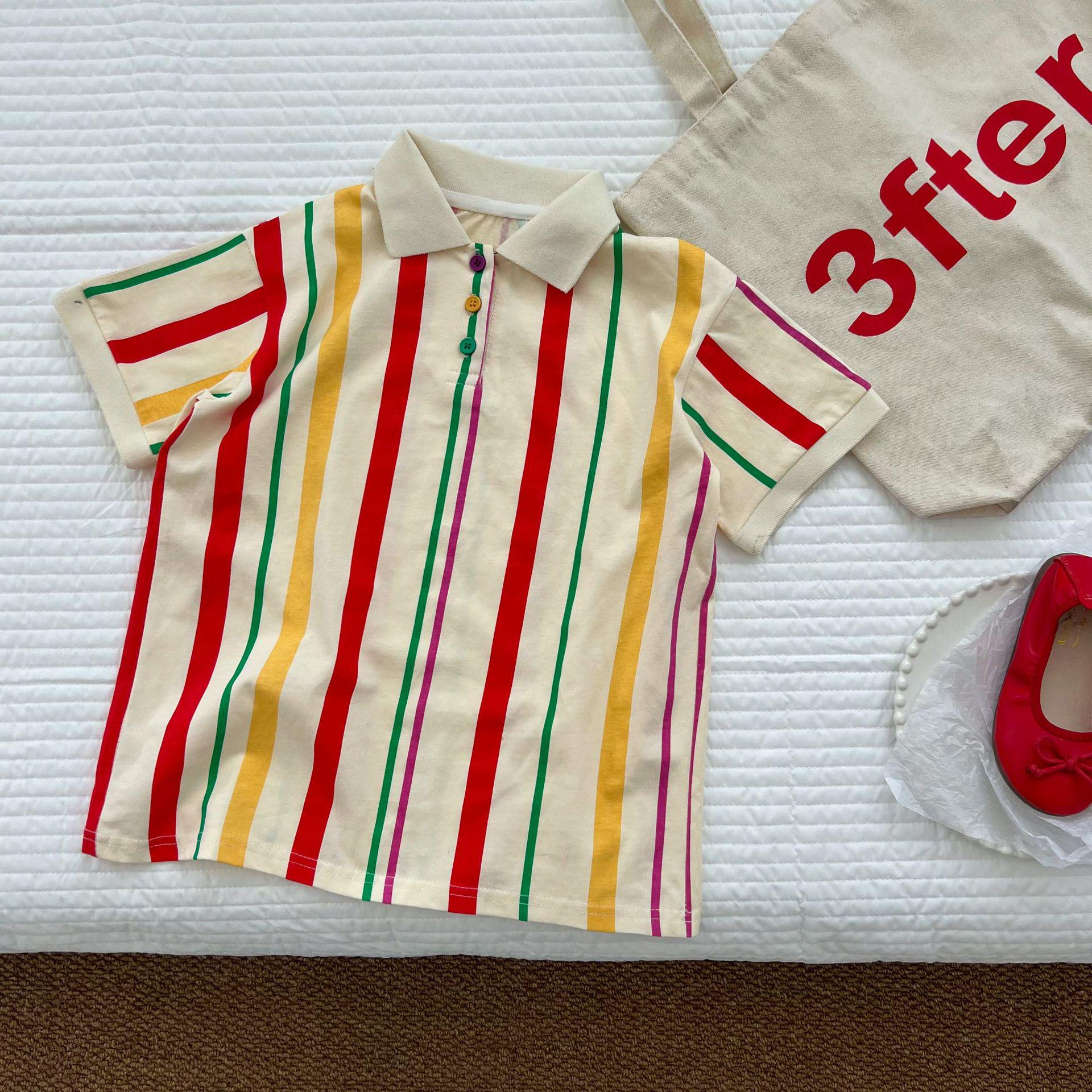 

Korean Sibling Striped Knitwear Set: Girls Polo Dress & Boys Shorts Set 80cm