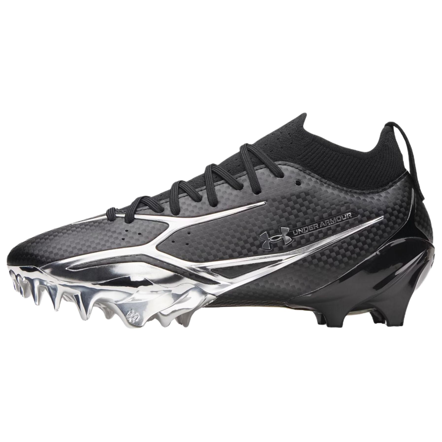 Under Armour Spotlight Pro Support Rebound Soccer Shoes Men s Black Silver 6013229-001 40