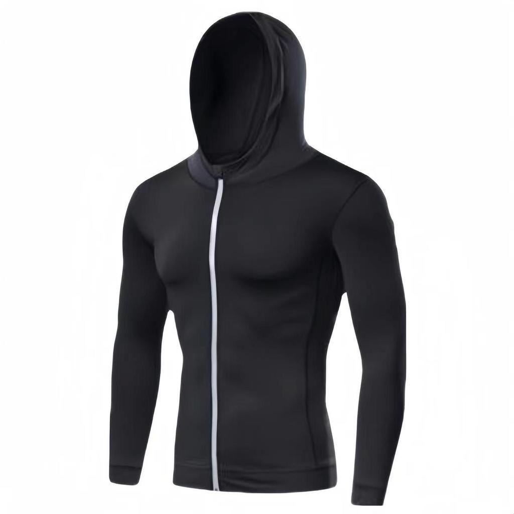 Men's Quick-Dry Breathable Sportswear Set - Tight-Fit, Long-Sleeve Base Layer for Outdoor Running & Training.