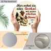 Tutaj Mieszka Stary Kogut Aluminiowa Sztuka Ścienna, Zabawna Para Kurczaków Okrągły Znak, Wystrój Domu Ogrodu Kurnika Zagrody