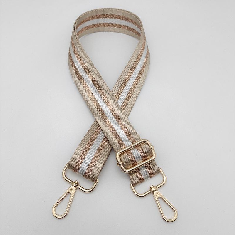 Colorful Women's Crossbody Bag Strap with Gold and Silver Thread – Wide, Long Handbag Accessory