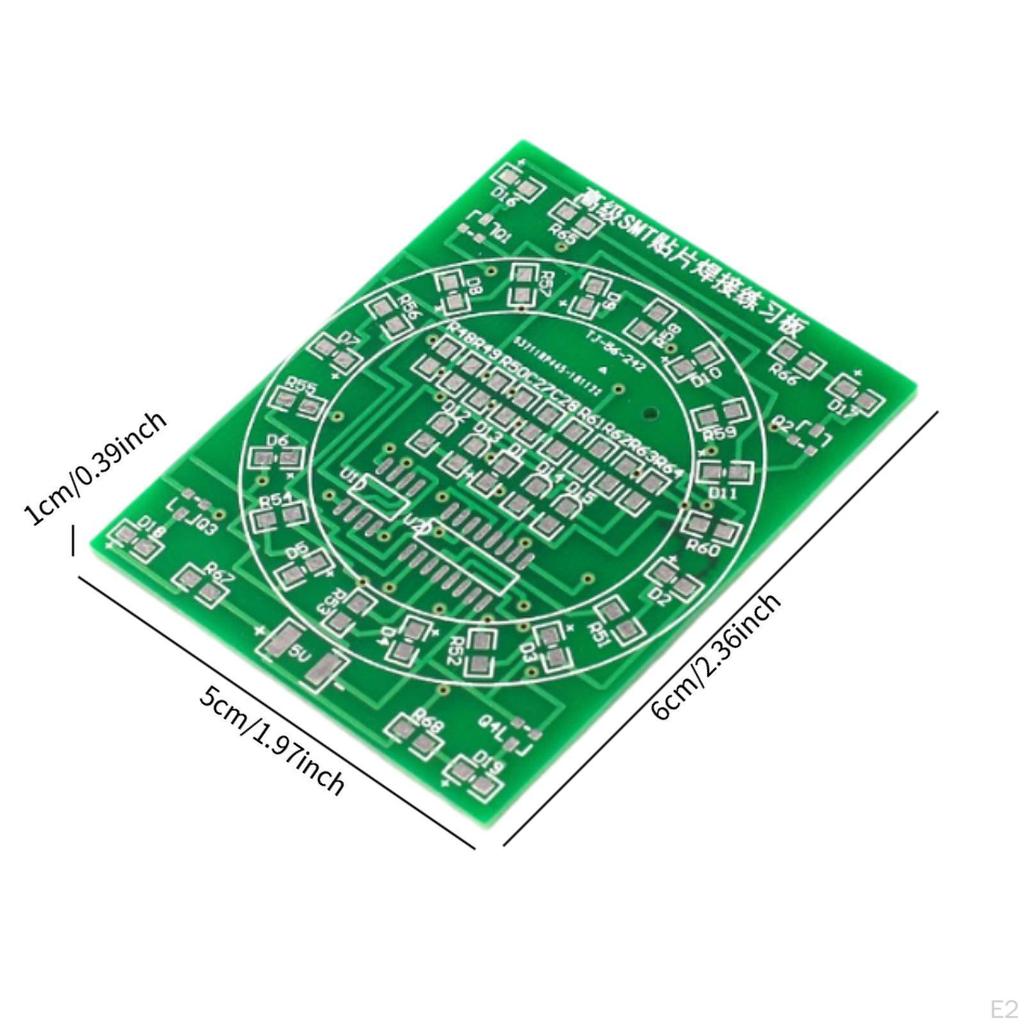 SMD Components Practice Board,Soldering Compact Learning Board Sturdy Beginners CD4017 and