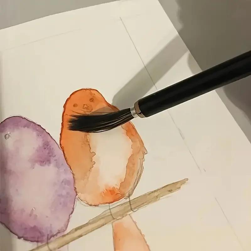 A Set Chinese Calligraphy Brush Ceramics Hook Line Fine Paint Brush Pen Weasel Mouse Whisker Stone Badger Hair Paint Brush
