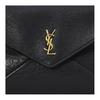 Saint Laurent Ysl Cassandre Logo Chain Shoulder Strap Lambskin Envelope Crossbody Bag Women bags Black 847638-AACYT-1000