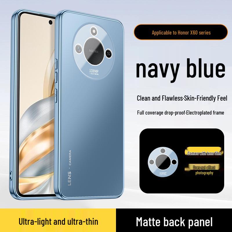 

Compatible Honor X70 Electroplated Phone Case with Built-in Lens for X60 Pro/X60i/X50 GT/X50 Pro - Drop-Proof Protection Honor X70i